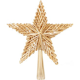 Salcar Christbaumspitze Strohstern Weihnachtsbaum Dekoration für Weihnachten, Tannenbaumspitze für den Christbaum, 25cm